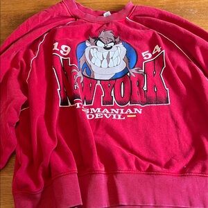 Warner Bros. Red Tasmanian Devil Crewneck